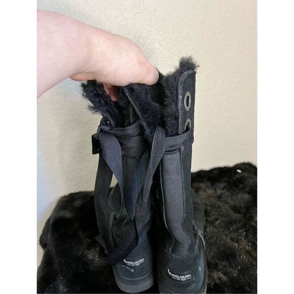 Koolaburra Black Boots for Women for sale | eBay KOOLABURRA BY UGG Boots WOMENS 10 BLACK SUEDE 1105791 ANDRAH Shearling Lined